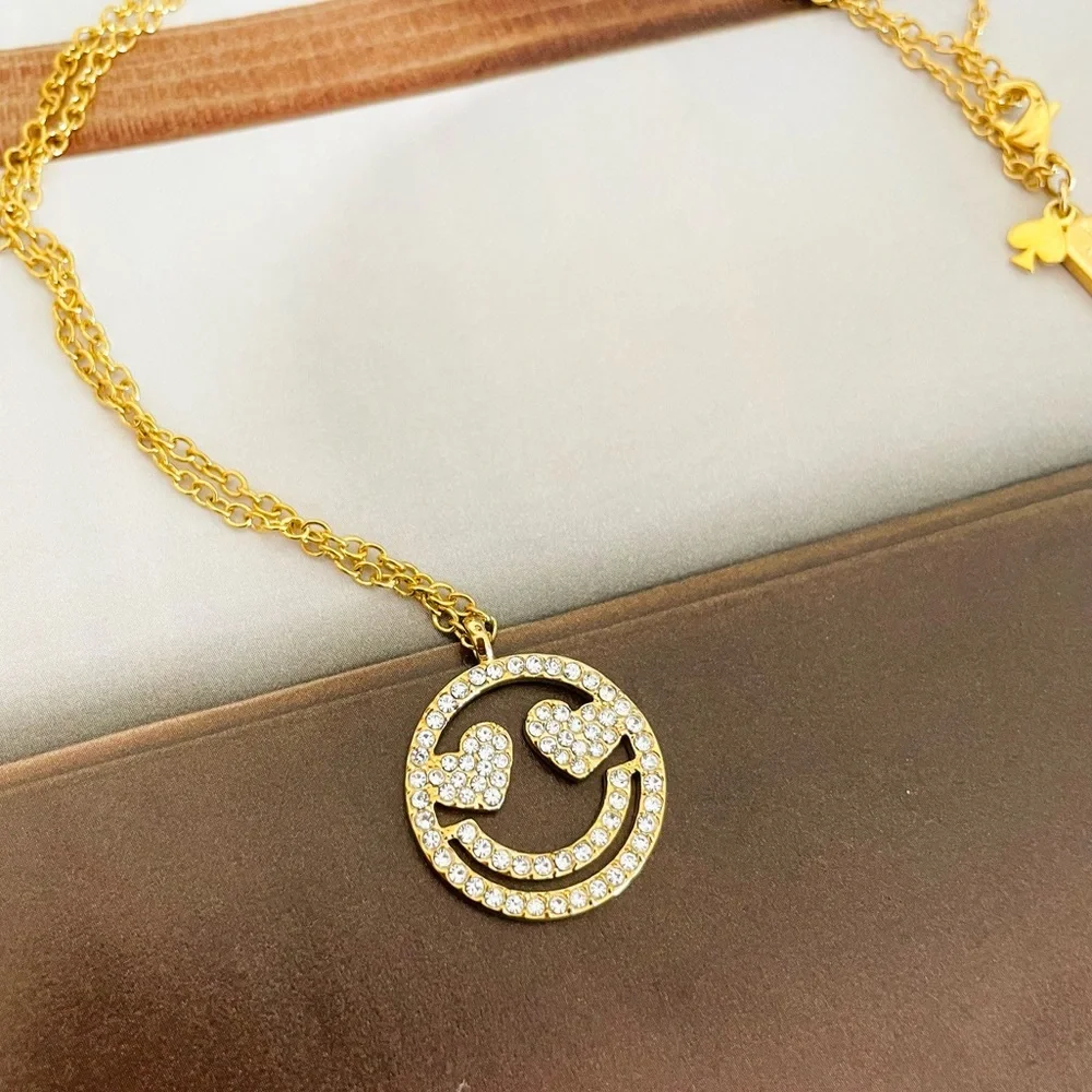 KATE SPADE NEW YORK PAVE‎ SMITTEN EMOJI PENDANT 16